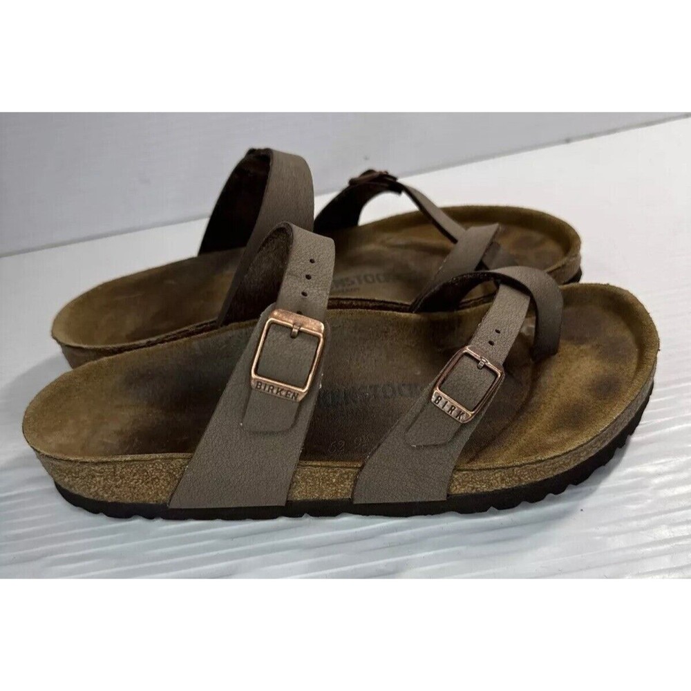 Birkenstock Women’s Brown Two-Strap Sandals